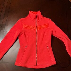 Spyder Women's Core Fleece Sweater Jacket Size Medium.  Bright Orange